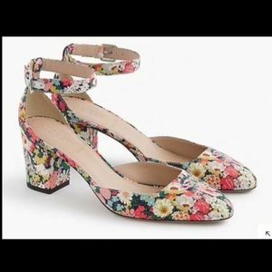 J crew Elliot liberty print heels size 8